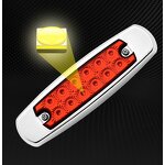 Tail Brake Light Manufacturer - New 12V 24V 12 LED Auto Truck Lorry Trailer Side Marker Indicators Electroplating