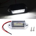 License Plate Lights Manufacturer - Chrome Boat Trailer LED Waterproof 12V Courtesy Step Tag for Auto Work Utility