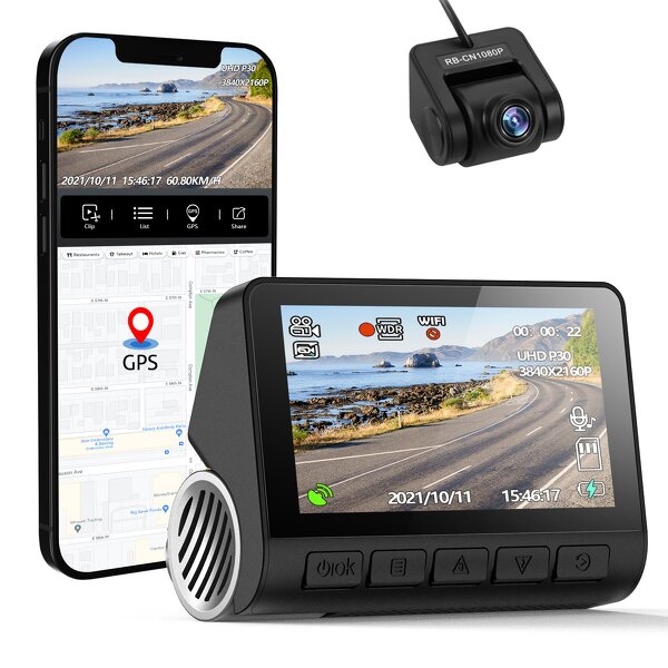 Dash Cam Manufacturer - Auto IPS 1080P 4K Dual Lens Waterproof Super Night Vision GPS WiFi
