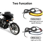 Turn Signals Manufacturer - Universal White & Amber LED for Front & Rear Motorcycle with Red Brake Tail Lights