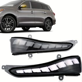 Rearview Mirror Light Manufacturer - LED Dynamic Sequential Turn Signal DRL White Parking Puddle for Infiniti Q50 Q60