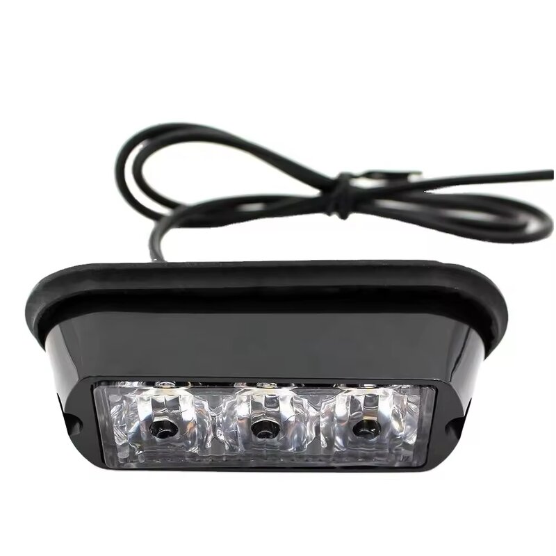 Warning Light Manufacturer - High Power 12V 24V Universal Emergency Strobe Flash 3LED Waterproof Amber Red Blue White