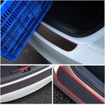 Bumper Protector Manufacturer - 90CM/35.4Inch Guard Rubber Black/Red Universal Scratch Resistant SUV Car Rear