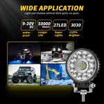 Work Light Manufacturer - High Power 4 Inch LED 27W Spot Beam 6000K Round Off-Road for Cars