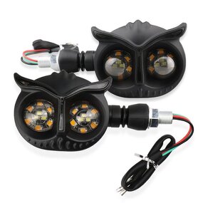 Indicator Light Manufacturer - Dynamic Sequential Flicker Mini Motorbike LED Owl Design Headlight Amber Blinker