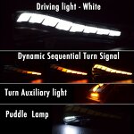 Rearview Mirror Light Manufacturer - LED Dynamic Sequential Turn Signal DRL White Parking Puddle for Infiniti Q50 Q60
