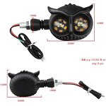 Indicator Light Manufacturer - Dynamic Sequential Flicker Mini Motorbike LED Owl Design Headlight Amber Blinker