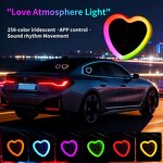 Car Ambient Light Manufacturer - Heart-Shaped USB Triangle Window LED Rear Windshield Decoration