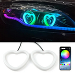 Angel Eyes Manufacturer - 90mm LED Dream Color Chasing Atmosphere Cotton Switchback Heart Halo Rings Interior