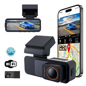 Dash Camera Manufacturer - New 4K Wifi GPS Dual Lens Front and Rear 4K Dashcam