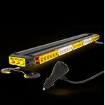Strobe Light Bar Manufacturer - 32-Inch Double-Sided 360 Coverage Amber/White Rooftop Emergency Warning