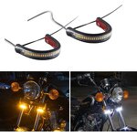 Turn Signals Manufacturer - Universal White & Amber LED for Front & Rear Motorcycle with Red Brake Tail Lights