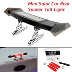 Car Tail Light Manufacturer - Mini Solar Rear Spoiler Universal 12V LED Flashing Warning Waterproof