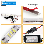 LED Strip Light Manufacturer - 12V Crystal DRL White Amber Switchback Headlight Flexible