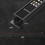 Tailgate Brake Lights Manufacturer - 48-Inch 60-Inch Solid Beam LED Red Bar Flashing Sequential Amber Turn for SUV Pickup