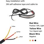 Turn Signals Manufacturer - Universal White & Amber LED for Front & Rear Motorcycle with Red Brake Tail Lights