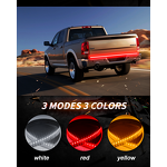 Tailgate Light Bar Manufacturer - Triple Row LED Strip 5-Function with Reverse Brake Turn Signal White Yellow Red