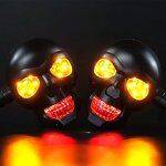 Turn Signal Light Manufacturer - Custom Exterior Mini Lamp Motorcycle Indicator Skull Spotlight LED