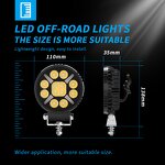 Work Light Manufacturer - 4-Inch 30W LED Automotive Off-Road Spotlight Auxiliary Driving for Improved Visibility