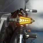 Turn Signal Lamp Manufacturer - Dual Color 12V LED Universal Sequential Flashing Motor Bike DRL & Running Lights