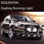 LED Strip Light Manufacturer - 12V Crystal DRL White Amber Switchback Headlight Flexible