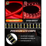 Tailgate Light Bar Manufacturer - Triple Row LED Strip 5-Function with Reverse Brake Turn Signal White Yellow Red