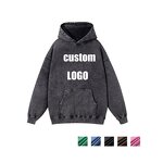 Men's Hoodie Manufacturer - Cotton Heavy Distressed Embroidery Stone Vintage Washed