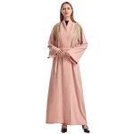 Turkish Abaya Manufacturer - 2024 Long Maxi Chic Embroidery Open Islamic Clothing