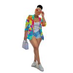Women's Blazer Manufacturer - Popular Casual Colorful Printed Fashion Suit Jacket Top