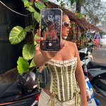 Women's Satin Vest Manufacturer - Green White Lace Patchwork Waist-slimming Sexy Top