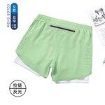 Men's Fitness Shorts Manufacturer - New Style Fast Drying Breathable Double-layer Training