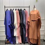 Burqa Abaya Set Manufacturer - 2 Piece Nida Hoodie Full Cover Khimar Prayer Dress
