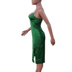 Women's Midi Dress Manufacturer - Backless Sleeveless Sexy Beach Bodycon Strap Slit