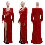 Women's Sequin Set Manufacturer - 2024 Glitter Prom Party Dress and Bodysuit Two Piece