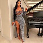 Women's Sequin Set Manufacturer - 2024 Glitter Prom Party Dress and Bodysuit Two Piece