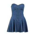 Women's Denim Dress Manufacturer - 2024 New Temperament Design Casual Midi Length