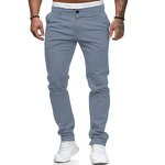 Men's Casual Pants Manufacturer - Summer Thin Slim Fit Solid Color Pencil Trousers