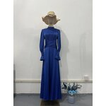 Women's Fairy Dress Manufacturer - Autumn Long Sleeve Waist Puff Sleeve Solid Color