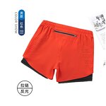 Men's Fitness Shorts Manufacturer - New Style Fast Drying Breathable Double-layer Training