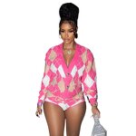 Women's Knitted Set Manufacturer - Patchwork Two Piece Pants Loungewear Suit