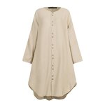Muslim Long Shirt Manufacturer - Latest Design Solid Color Abaya Long Sleeve Top