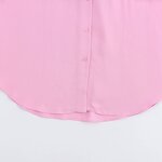 Women's Blouse Manufacturer - 2 Colorway Solid Turn Down Collar Button Up Casual Top