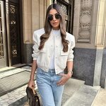 Men's Shacket Manufacturer - American Big Flat Pocket Cropped Bomber Jacket Windbreaker