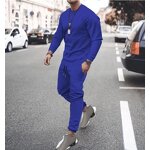 Men's Sports Set Manufacturer - Solid Color Long Sleeved Casual Multi-color Trendy