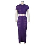 Women's Knitted Set Manufacturer - 2024 European American Long Dress Low Waisted Skirt