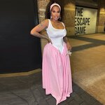 Women's Maxi Dress Manufacturer - Casual Slim Camisole Patchwork Plaid Print Loose