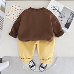 Boys Clothing Set Manufacturer - 2024 Spring Autumn Letter Sweatshirt Sport Pants 2Pcs