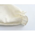 Women's Blouse Manufacturer - Front Hollow Out Beige Turn Down Collar Long Sleeve