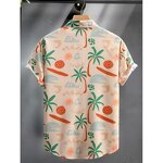 Men's Beach Shirt Manufacturer - 2024 Vacation Short Sleeve Trendy Printed Leisure