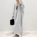 Women's Dress Manufacturer - Southeast Asia Cotton Linen Stripe Cardigan Plus Size